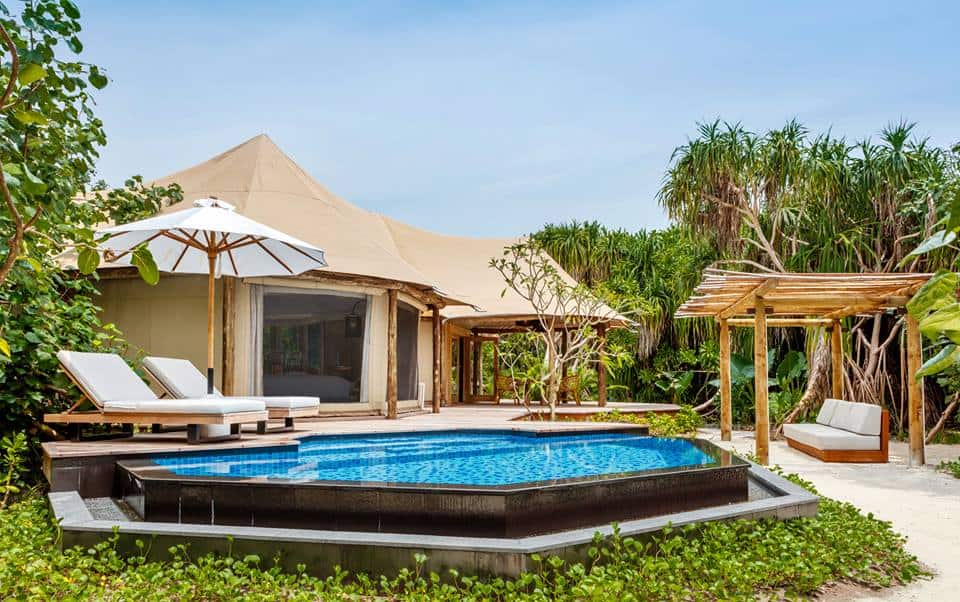 fairmont maldives tented jungle villa